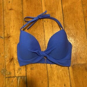 Womens blue halter bikini top